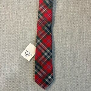Crown & Ivy Boys Red Plaid Tie